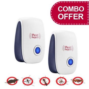 Pack of 2 Pest Control Ultrasonic Repellent Electronic Plug